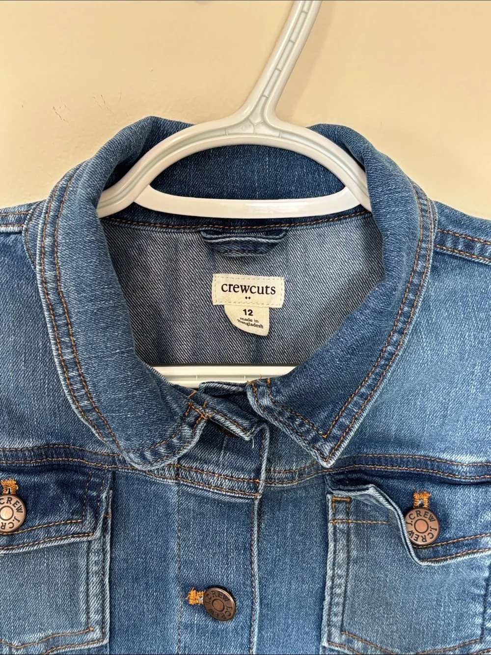 Crewcuts Girls Dark Blue Denim Jacket Jean Jacket Classic Size 12 J. Crew